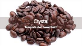  Presentation with coffee - PPT layouts featuring granos de cafe - coffee bean close up background and a tawny brown colored foreground