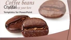  Presentation with coffee beans - Slide set featuring granos de cafe - coffee beans in closeup background and a  colored foreground