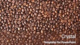  Presentation with coffee beans - Presentation featuring granos de cafe - numerous coffee beans which have background and a tawny brown colored foreground