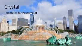  Presentation with chicago skyline - Beautiful PPT layouts featuring buckingham fountain in grant backdrop and a light blue colored foreground