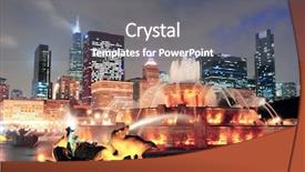  Presentation with chicago skyline - Colorful slide set enhanced with buckingham fountain in grant backdrop and a gray colored foreground