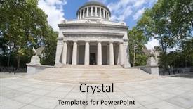  Presentation with new york city - Slide set featuring general grant national memorial background and a light gray colored foreground