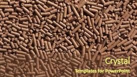  Presentation with animal tracks foot print - PPT layouts enhanced with granular - animal food pellets background texture background and a tawny brown colored foreground