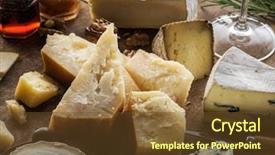  Presentation with wine cheese - Audience pleasing slide deck consisting of granular - cheese platter with organic cheeses backdrop and a tawny brown colored foreground