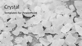  Presentation with grains - Slide deck enhanced with granular - close-up of salt grains background and a light gray colored foreground