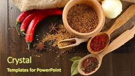  Presentation with mongolia the five kinds of livestock - Audience pleasing theme consisting of granular - different kinds of spices backdrop and a tawny brown colored foreground