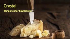  Presentation with cheese - Presentation theme consisting of granular - piece of parmesan cheese background and a wine colored foreground