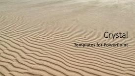  Presentation with beach ball sand dunes - PPT theme enhanced with granular - sand dunes texture background background and a  colored foreground