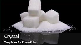  Presentation with sugar cubes - Presentation theme having granulated and sugar cubes background and a black colored foreground