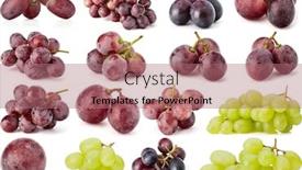  Presentation with art white gray grey - PPT layouts featuring grape-berries-collection-isolated background and a coral colored foreground