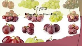  Presentation with grape - PPT layouts with grape-berries-collection-isolated background and a blonde colored foreground