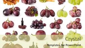  Presentation with grape - Colorful slide deck enhanced with grape-berries-collection-isolated backdrop and a blonde colored foreground