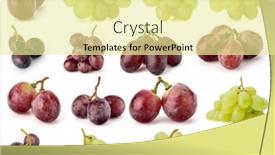  Presentation with grape - Slide deck having grape-berries-collection-isolated background and a  colored foreground