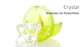  Presentation with ice frozen - Slide deck enhanced with grape frozen in ice background and a white colored foreground