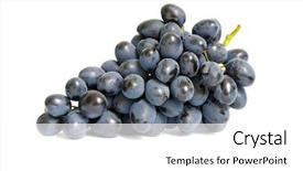  Presentation with grape - Amazing theme having grape fruit on white background backdrop and a white colored foreground