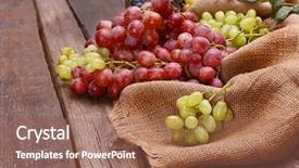  Presentation with table grape - Audience pleasing slide deck consisting of grape on sackcloth closeup backdrop and a  colored foreground