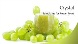  Presentation with grape - PPT layouts with grape smoothie background and a white colored foreground