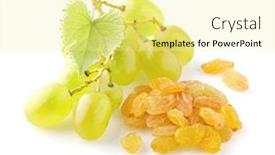  Presentation with grape - Amazing slides having grape with raisins backdrop and a blonde colored foreground