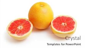  Presentation with white - Audience pleasing theme consisting of grapefruit-isolated-on-white backdrop and a white colored foreground
