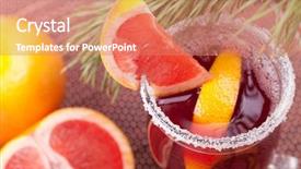  Presentation with mulled wine - Cool new theme with grapefruit mulled wine punch with firtree backdrop and a coral colored foreground
