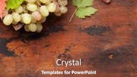  Presentation with leaves flat lay - Slide set having grapes-and-autumn-leaves background and a tawny brown colored foreground