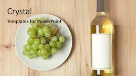  Presentation with wine - Beautiful slides featuring grapes-and-white-wine backdrop and a lemonade colored foreground