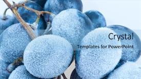  Presentation with isolation - Theme having grapes frozen isolation background and a light blue colored foreground