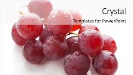  Presentation with grape - PPT theme featuring grapes isolated background and a sky blue colored foreground