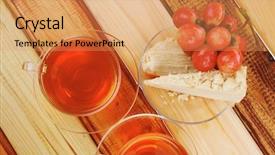  Presentation with tea cake - Cool new PPT layouts with grapes with tea and cake backdrop and a  colored foreground