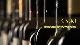  Presentation with bottles - PPT layouts featuring grapevine - row of vintage wine bottles background and a tawny brown colored foreground