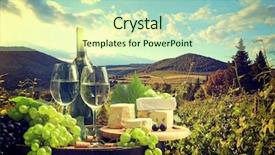  Presentation with wine barrel - Amazing presentation design having grapevine - white wine with barrel backdrop and a soft green colored foreground