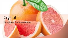  Presentation with clipping - Slide set having grapfruut - grapefruit and grapefruit slices isolated background and a yellow colored foreground