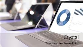  Presentation with modern - Slides having graph computing - modern laptop display business chart background and a light gray colored foreground