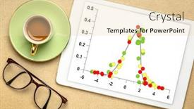 Presentation with digital statistics - Colorful presentation theme enhanced with graph-of-data-following-gaussian backdrop and a lemonade colored foreground