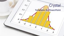  Presentation with gaussian - Slides having graph of data histogram gaussian background and a sky blue colored foreground