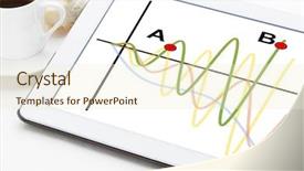  Presentation with pathway - Colorful presentation design enhanced with graph of different wave signals backdrop and a cream colored foreground