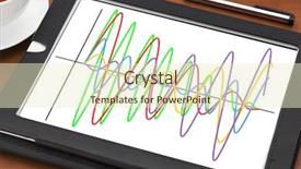  Presentation with tea cup - Audience pleasing slide set consisting of graph of different wave signals backdrop and a soft green colored foreground