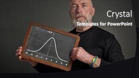  Presentation with gaussian - PPT theme featuring graph-of-gaussian-bell-function background and a dark gray colored foreground