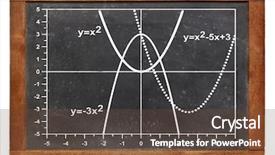  Presentation with slate - Audience pleasing PPT theme consisting of graph of quadratic functions parabola backdrop and a tawny brown colored foreground