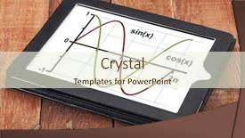  Presentation with wave - Colorful presentation design enhanced with graph of sine and cosine backdrop and a cream colored foreground