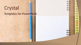  Presentation with notebook texture - Colorful slide set enhanced with graph paper - notebook and tape measure backdrop and a lemonade colored foreground