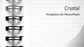  Presentation with notebook page - PPT theme consisting of graph paper - notebook page with grid background and a white colored foreground
