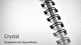  Presentation with notebook paper - Audience pleasing PPT theme consisting of graph paper - notebook page with grid backdrop and a white colored foreground
