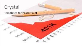  Presentation with 401k - Cool new PPT theme with graph-showing-poor-performance backdrop and a white colored foreground