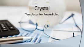  Presentation with desk - PPT theme enhanced with graph theory - business presentation with glboe background and a light gray colored foreground