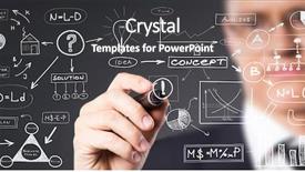  Presentation with theory - PPT theme consisting of graph theory - businessman working with a business background and a dark gray colored foreground