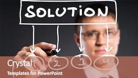  Presentation with theory - Slide deck having graph theory - businessman working with a business background and a coral colored foreground