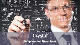  Presentation with theory - Audience pleasing theme consisting of graph theory - businessman working with a business backdrop and a gray colored foreground