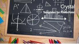  Presentation with blackboard - Audience pleasing presentation design consisting of graph theory - digital composite of diagrams backdrop and a dark gray colored foreground