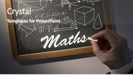  Presentation with maths - Colorful presentation theme enhanced with graph theory - digital composite of hand writing backdrop and a gray colored foreground